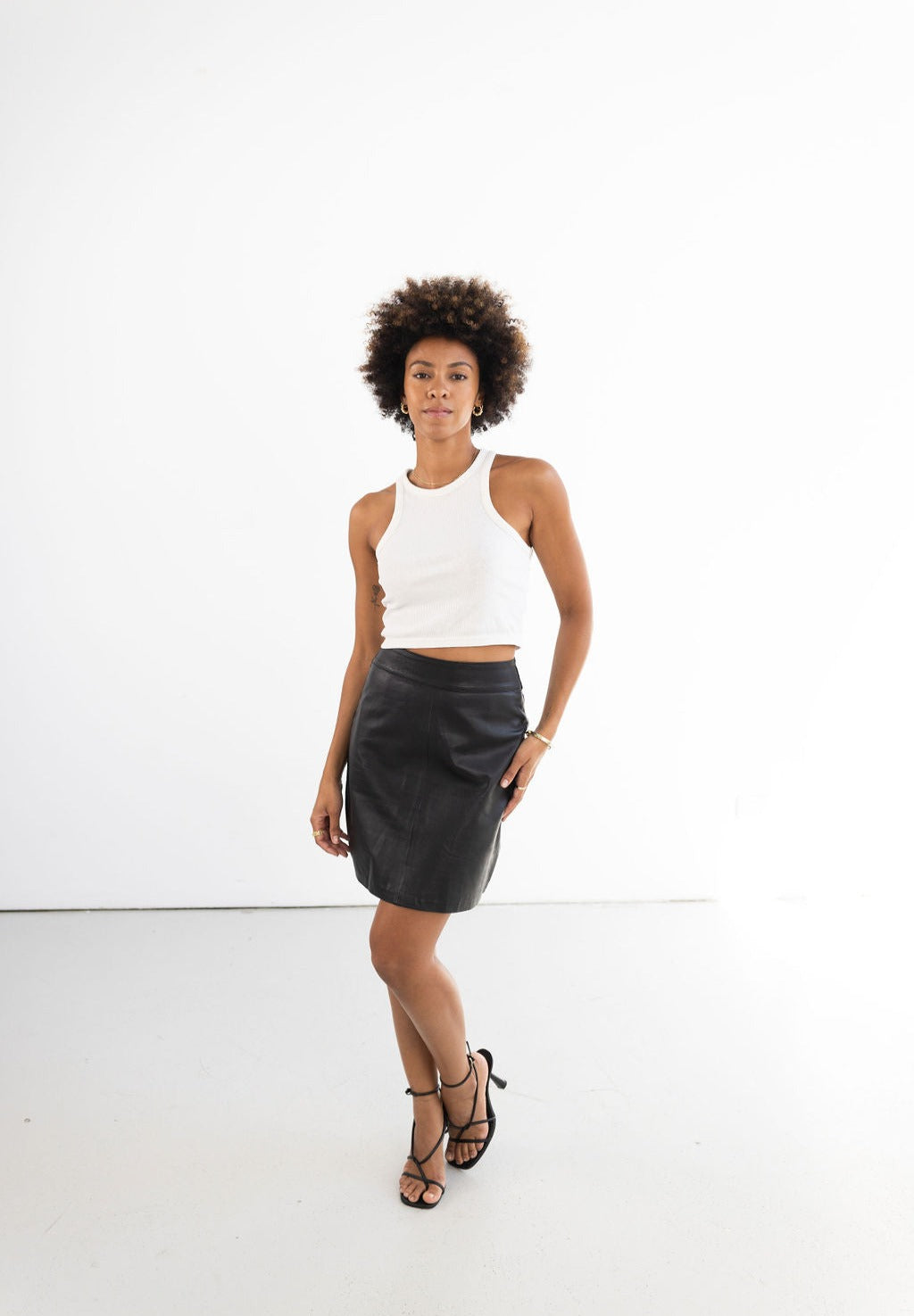 Mulholland Leather Skirt