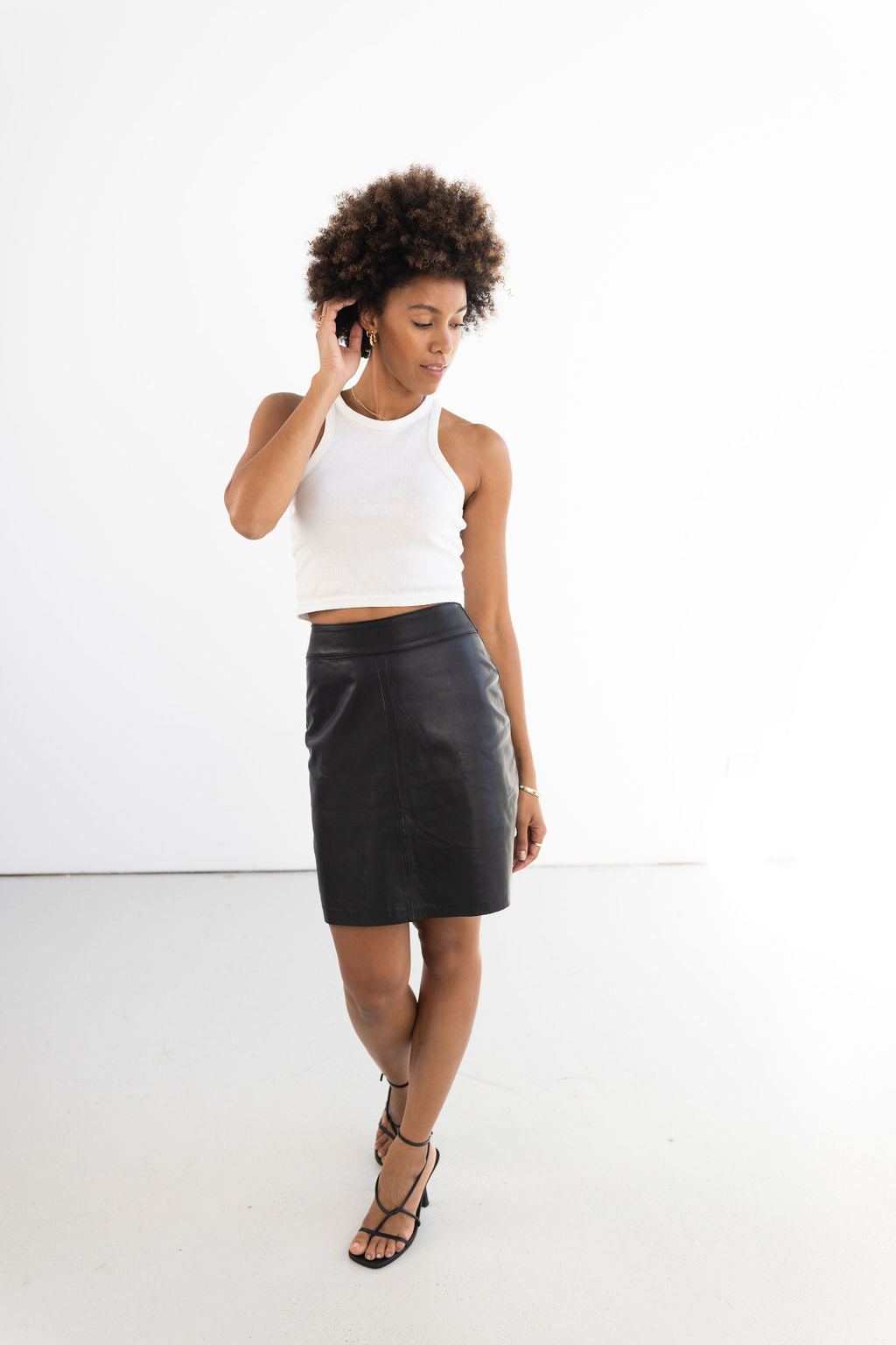 Mulholland Leather Skirt