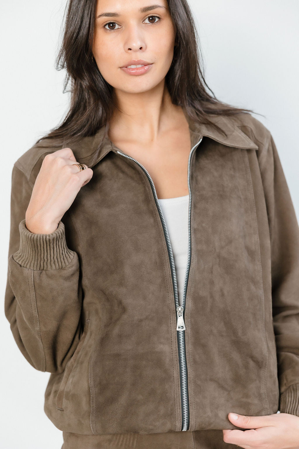 Berkeley Suede Bomber Jacket