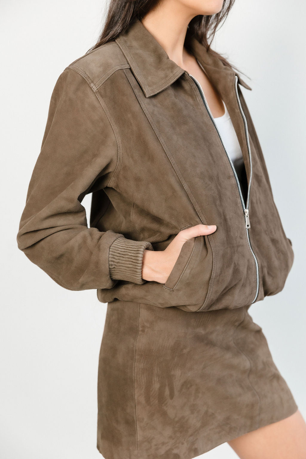 Berkeley Suede Bomber Jacket