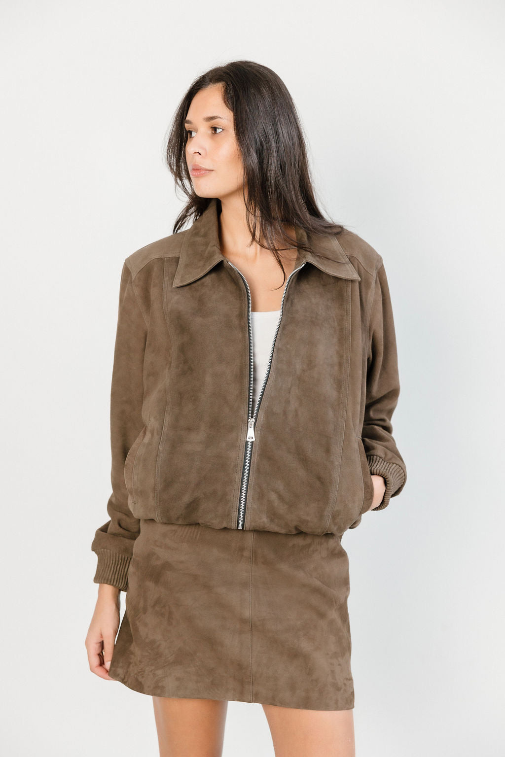 Berkeley Suede Bomber Jacket